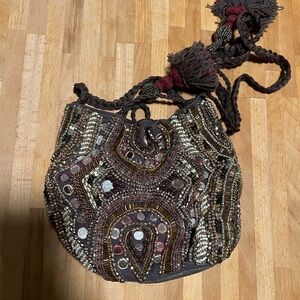 Embellished Beaded Women's Drawsting Purse